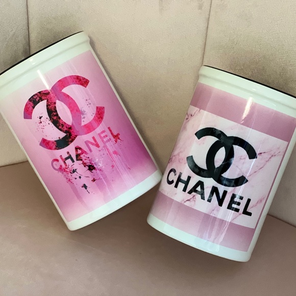 Designer Inspired Ceramic Makeup Brush Holder - BLACK Design - Picture 8 of 9